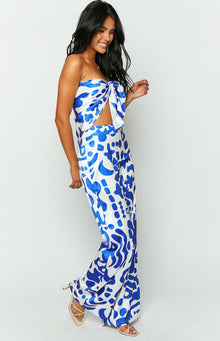 Mykonos Print Pants | Blue