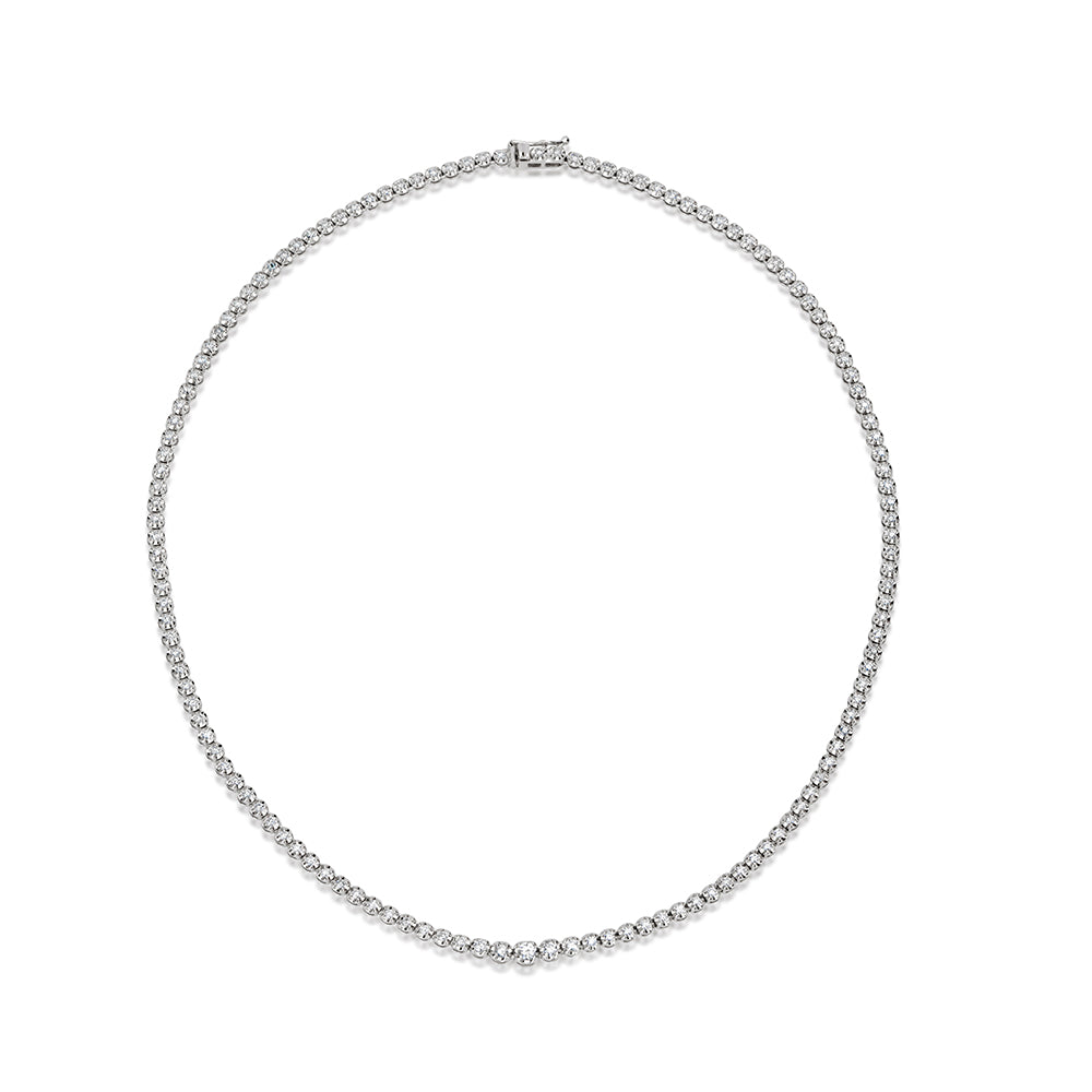 3 Carat Diamond Necklace 14Kt White Gold 16 Inches | White Gold