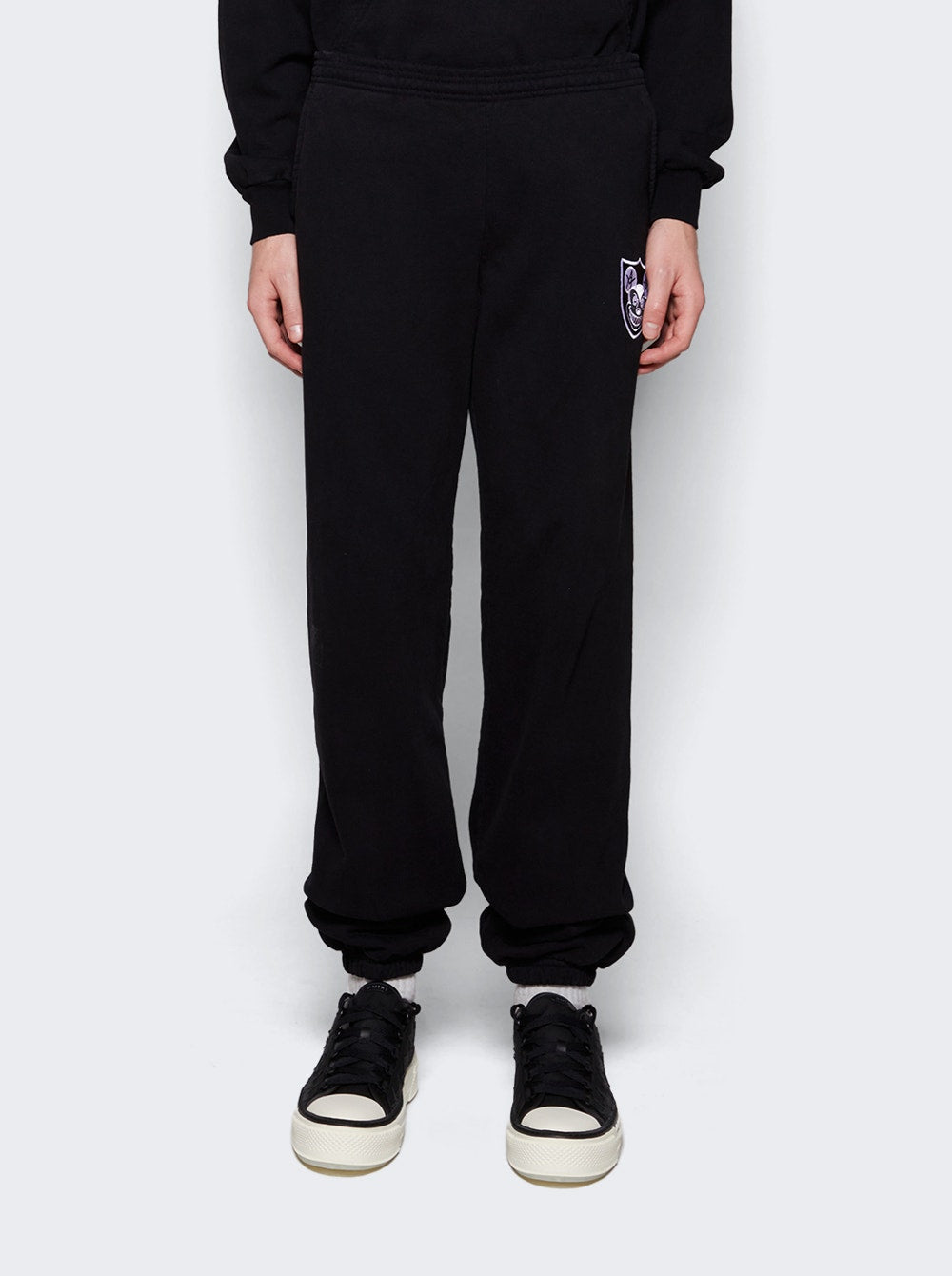 Men | Local Authority | Mischief Shield Fleece Sweatpants | Washed Black