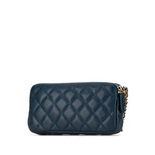 Chanel | Pre-Owned Quilted Caviar Clutch with Chain | Blue/Navy