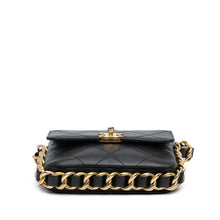Chanel | Pre-Owned Small Quilted Calfskin Framing Chain Flap | Black
