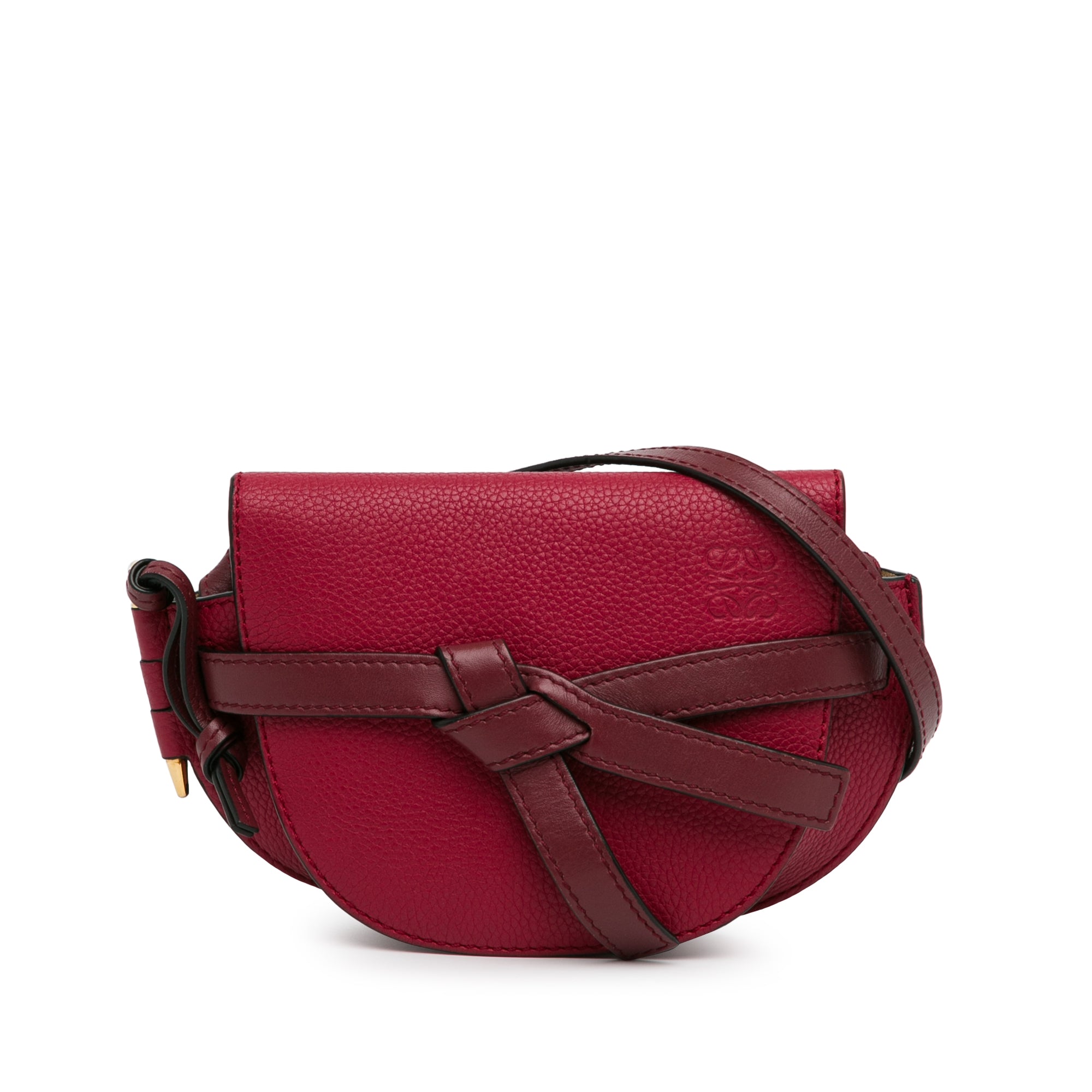 Loewe | Pre-Owned Mini Leather Gate Bag | Red