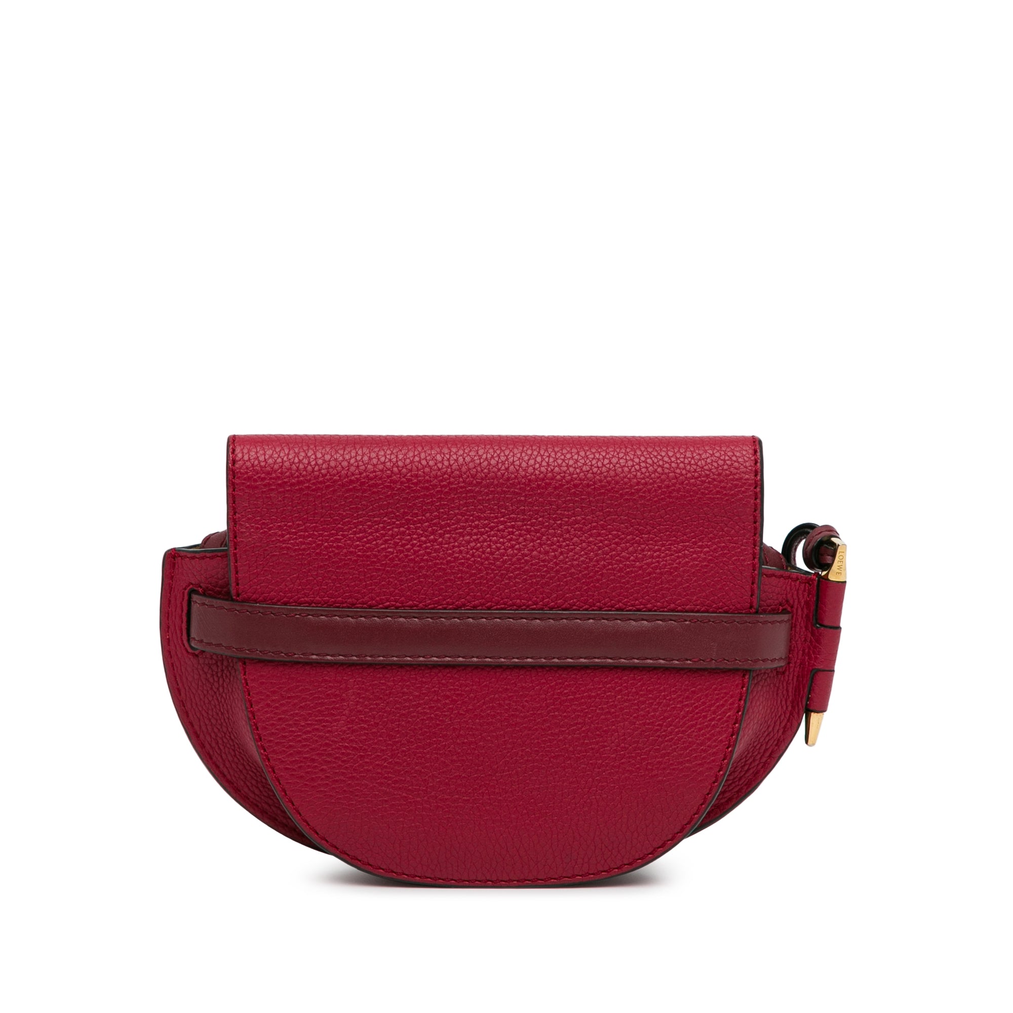 Loewe | Pre-Owned Mini Leather Gate Bag | Red
