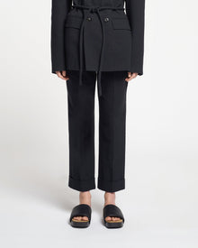 Womens | Katrine Washed-Canvas Pants | Black