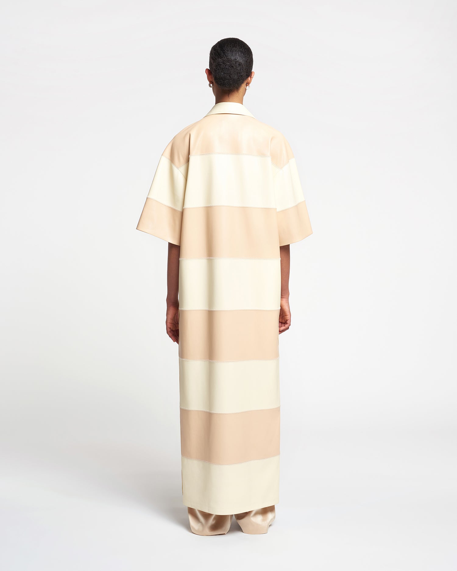 Womens | Robbie Alt-Leather Maxi Dress | Eggshell/Vanilla