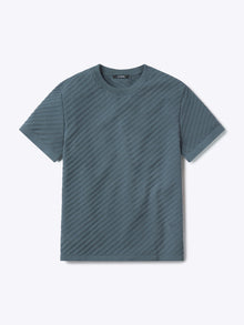 Mens | Riviera Knit Signature-Fit Textured Tee | Naples Blue