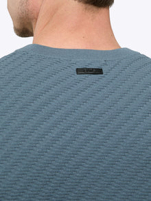 Mens | Riviera Knit Signature-Fit Textured Tee | Naples Blue