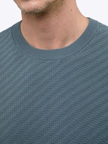 Mens | Riviera Knit Signature-Fit Textured Tee | Naples Blue