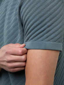 Mens | Riviera Knit Signature-Fit Textured Tee | Naples Blue