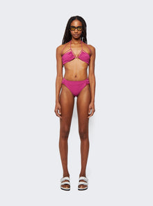 Women | Nensi Dojaka | Bikini Bottom With Side Drapes | Peonia Pink