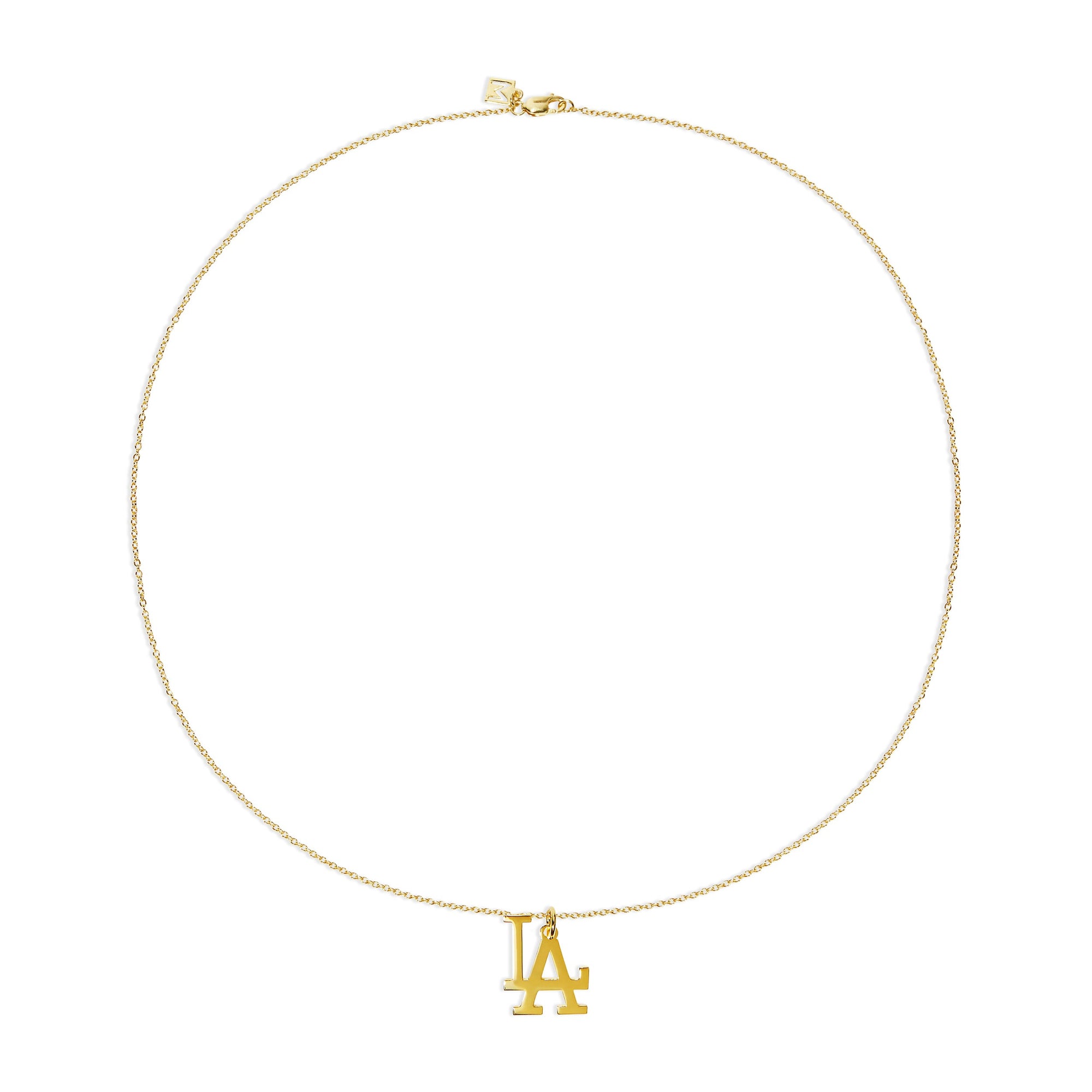 La Dodgers Medium Pendant Necklace | Gold Vermeil & Sterling Silver