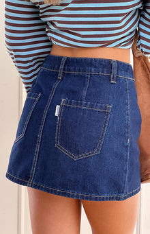 Penny Mini Skirt | Dark Denim