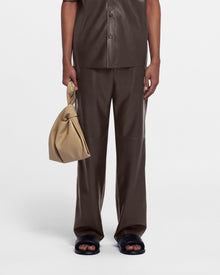 Mens | Aric Okobor Alt-Leather Pants | Coffee Ground