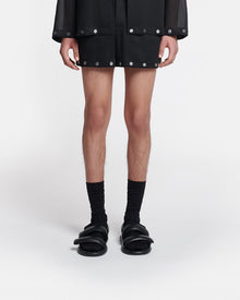 Mens | Tallon Studded Organza Bermuda Shorts | Black