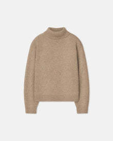 Nevin Brushed Merino Turtleneck Sweater | Oatmeal