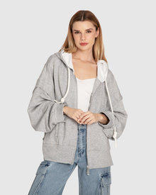 Women | No Ordinary Love Zip Hoodie | Grey Marle