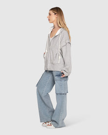 Women | No Ordinary Love Zip Hoodie | Grey Marle