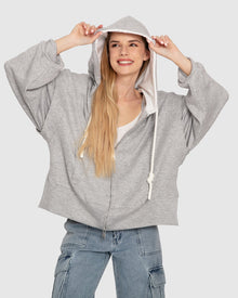 Women | No Ordinary Love Zip Hoodie | Grey Marle