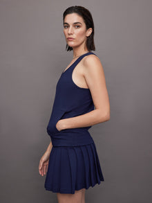 Racer Tailored Terry Tank Top | True Navy