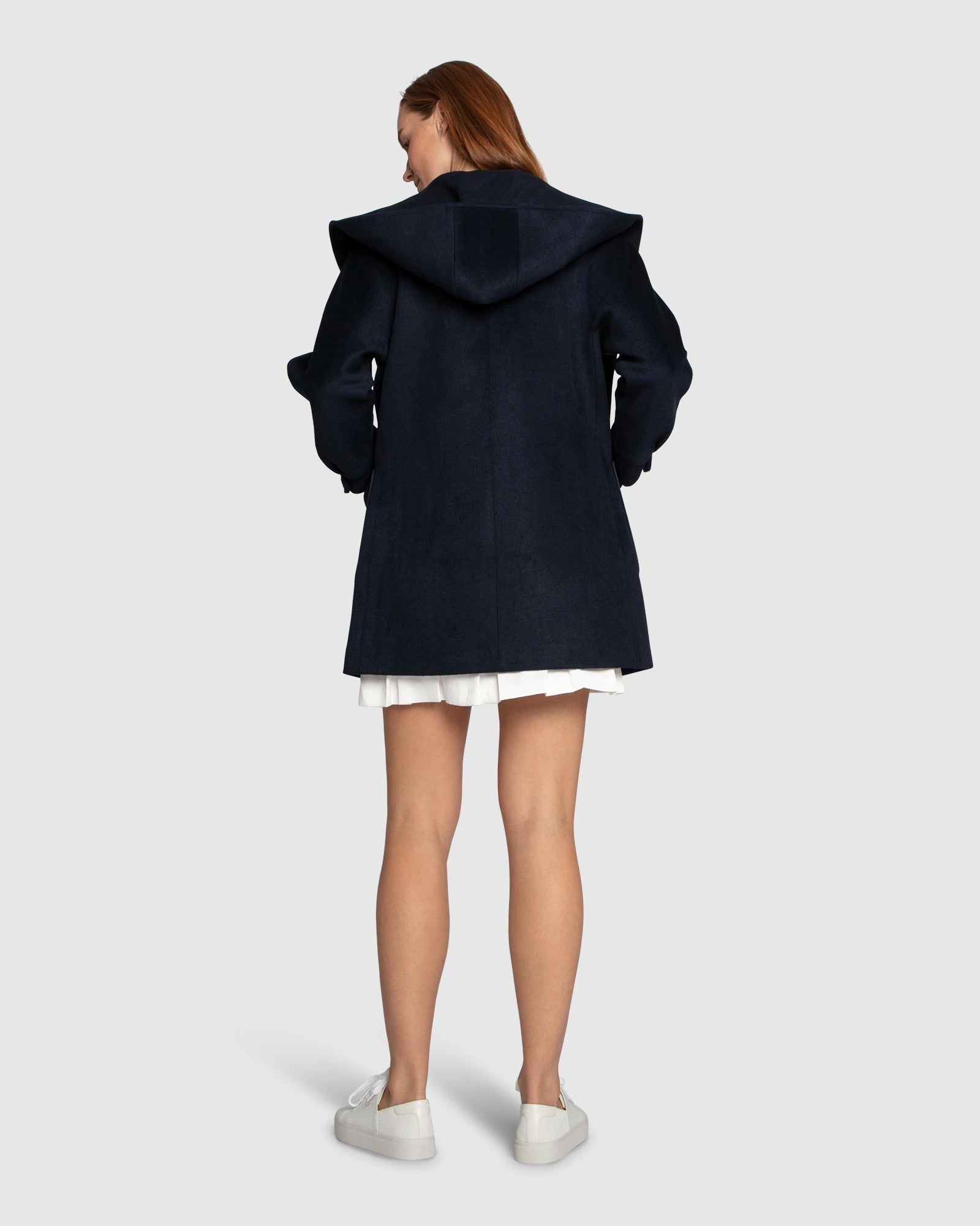Women | Next To You Hooded Wool Blend Coat | Navy