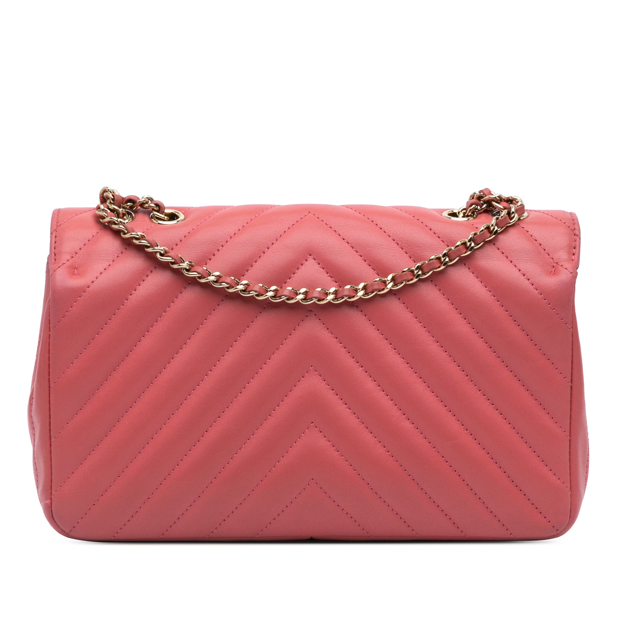 Chanel | Pre-Owned Medium Chevron Lambskin Statement Flap | Pink