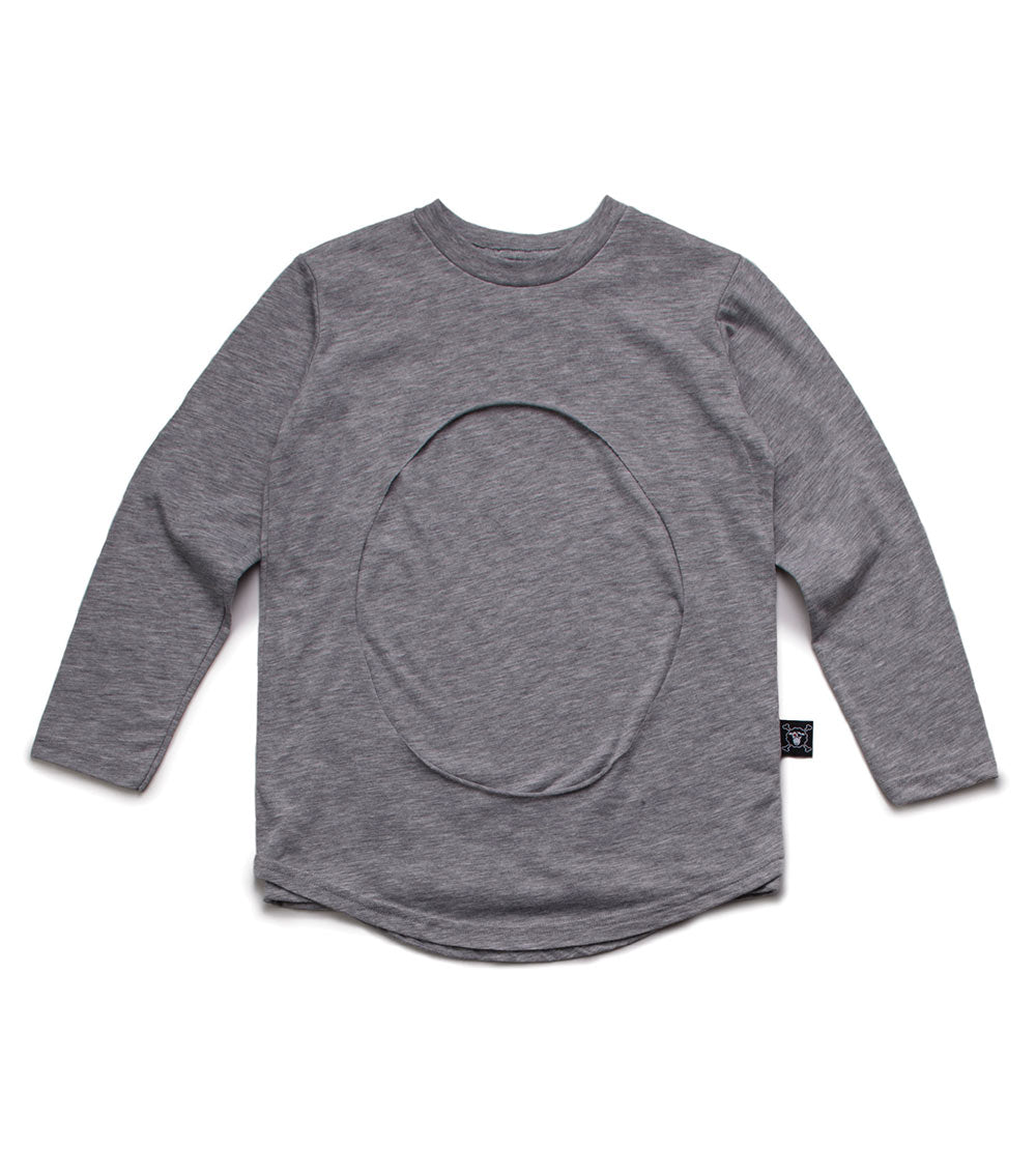 Kid | Layered Circle Shirt | Heather Grey