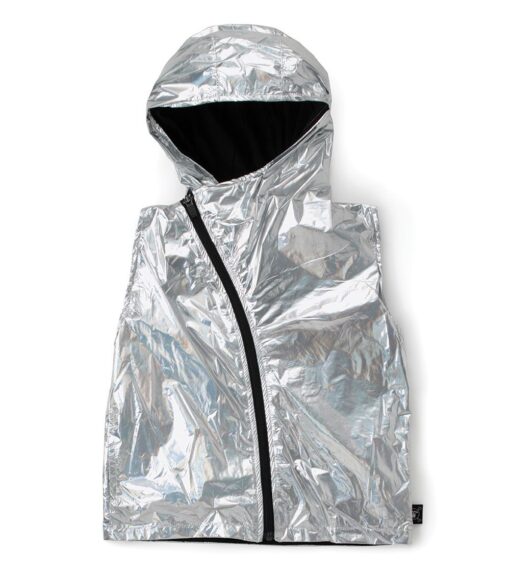 Kid | Nylon Asymmetrical Vest | Silver