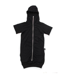 Kid | Maxi Short Sleeved Hoodie | Black
