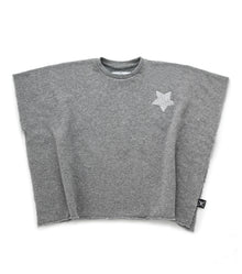 Kid | Silver Star Poncho | Heather Grey