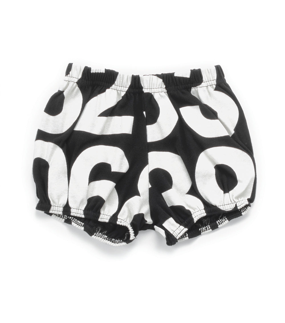 Kid | Numbered Yoga Shorts | Black