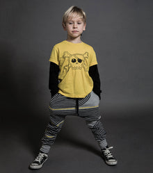 Kid | Embroidered Skull Shirt | Dusty Yellow