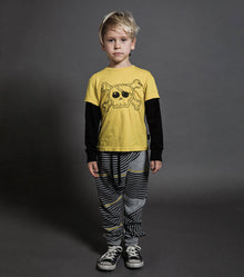 Kid | Embroidered Skull Shirt | Dusty Yellow
