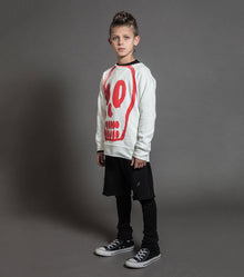 Kid | Painted Dizzy Skull Sweatshirt | Heather Grey