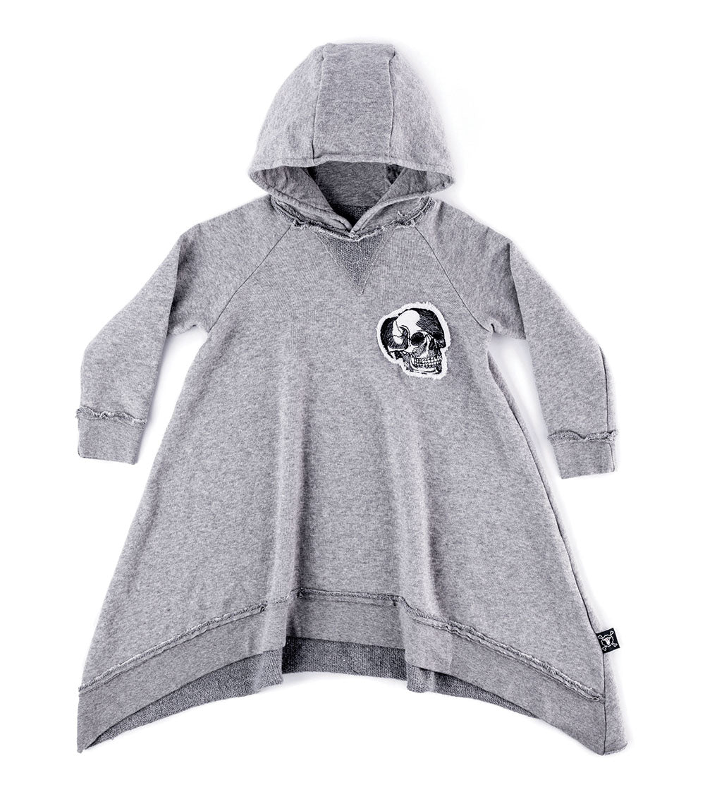 Kid | Hooded Poncho | Heather Grey