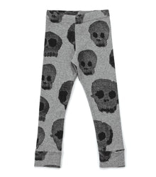 Kid | Water Skull Leggings | Heather Grey