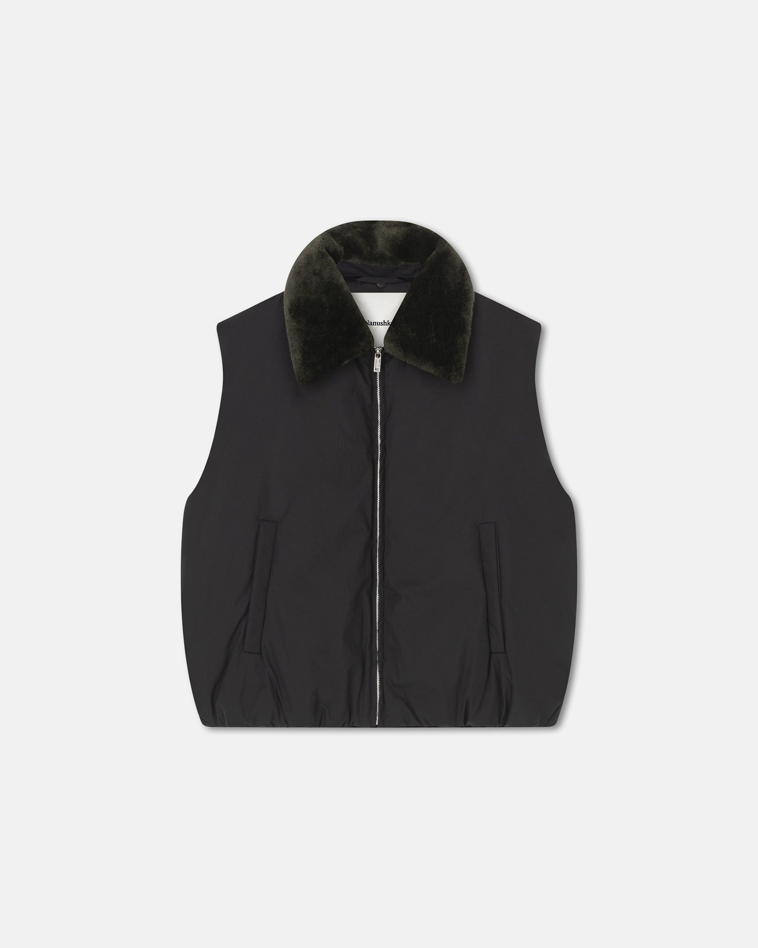 Unisex | Mexim Faux Fur and Tech Nylon Vest | Black