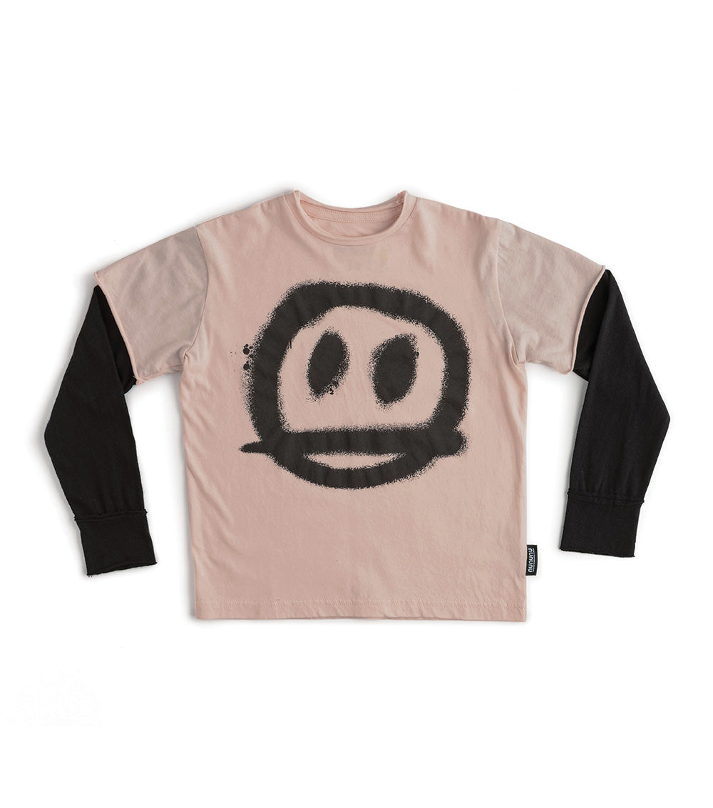 Kid | Sprayed Smile Shirt | Powder Pink