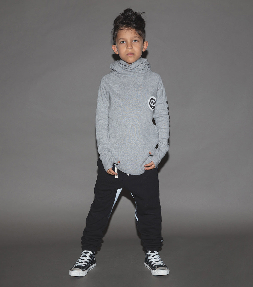 Kid | Nununu Ninja Mask Shirt | Heather Grey