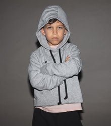Kid | Distressed Hoodie | Heather Grey