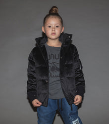 Kid | Velvety Down Jacket | Black