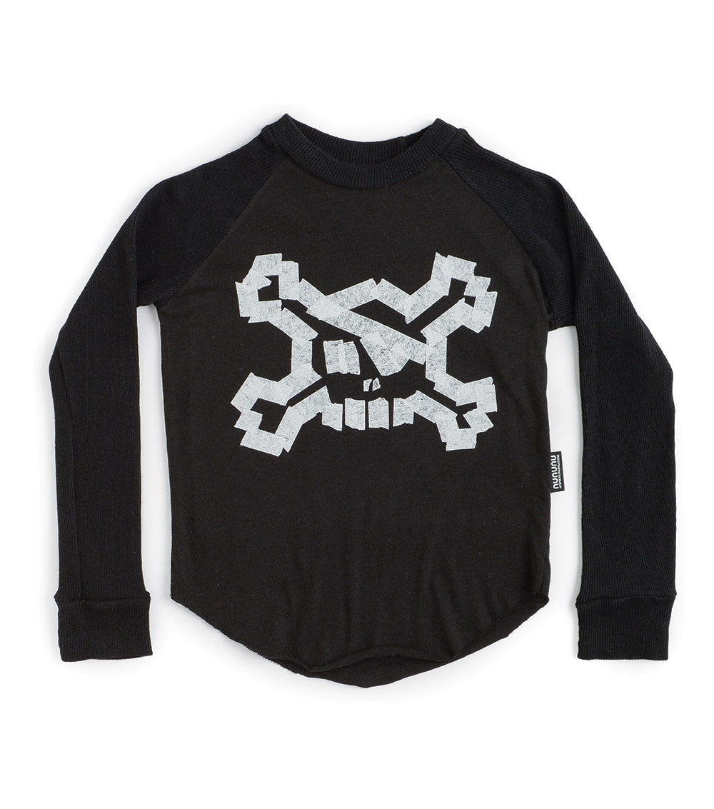 Kid | Masking Tape Skull Shirt | Black
