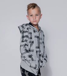 Kid | Masking Tape Light Zip Hoodie | Natural