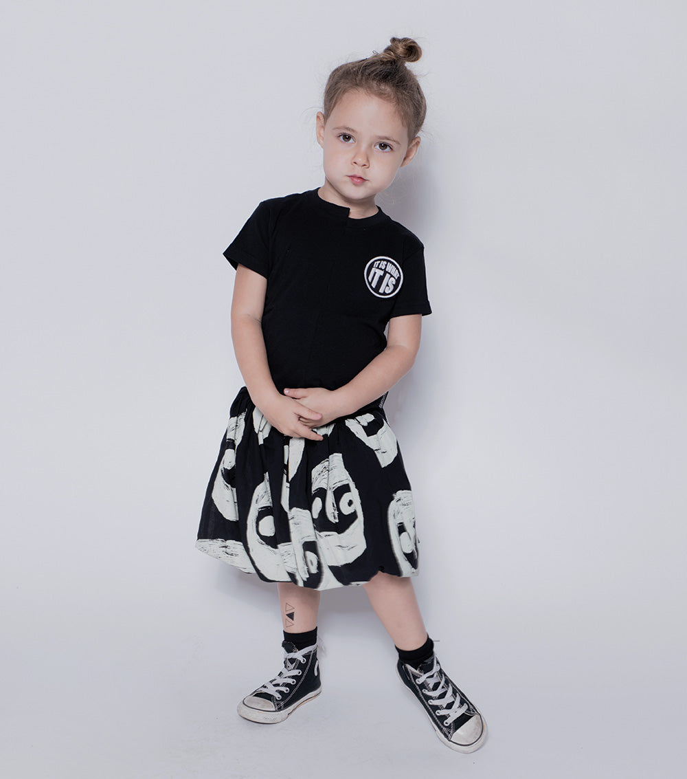 Kid | Voile Warriors Skirt | Black