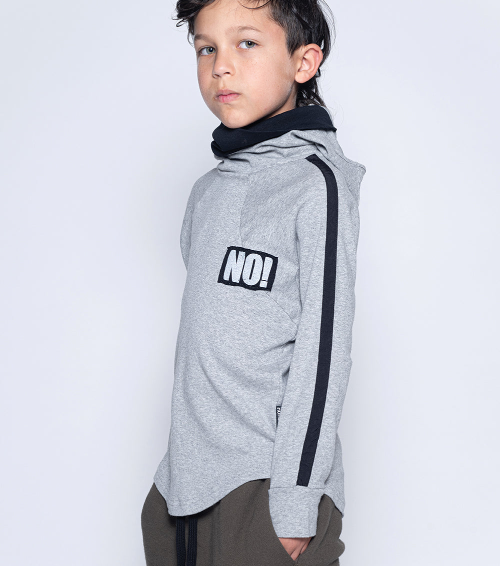 Kid | No! Patch Ninja Shirt | Heather Grey