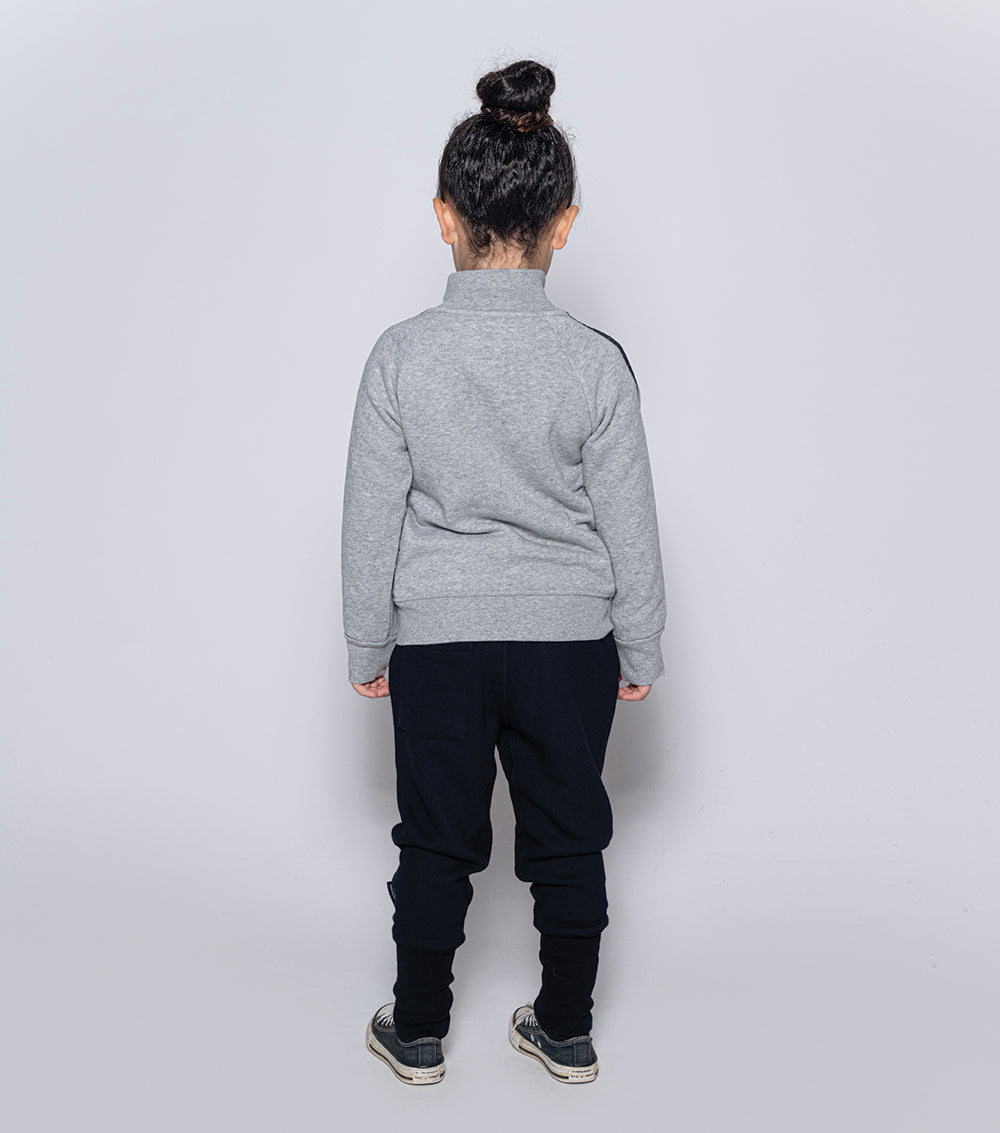 Kid | Sporty Zip Training Jacket | Heather Grey