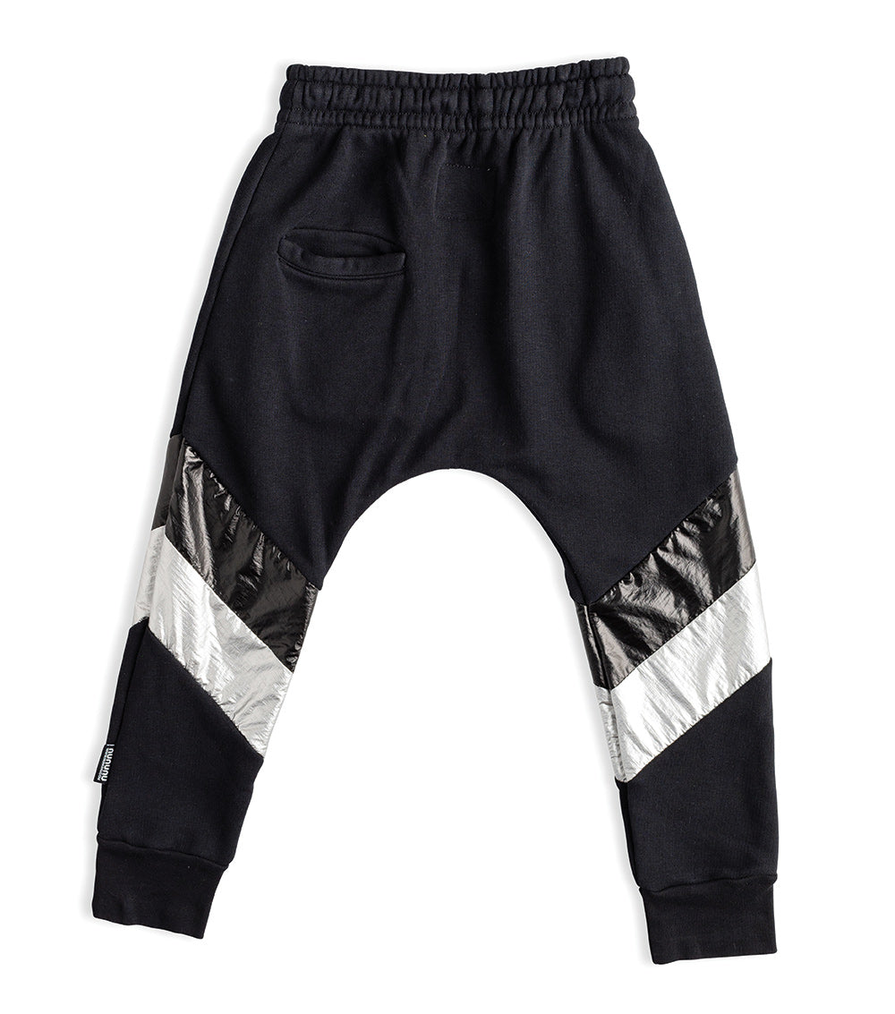 Kid | Side Shine Baggy Pants | Black