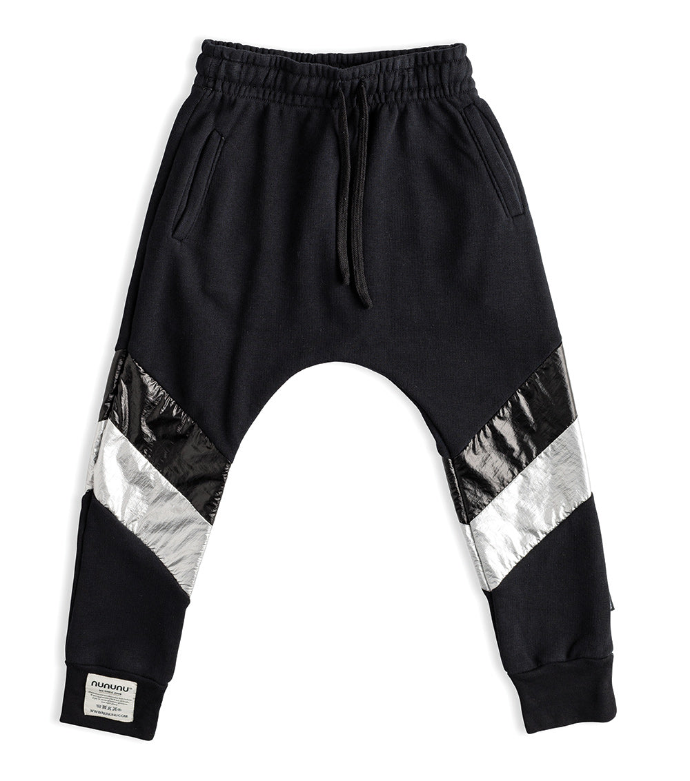 Kid | Side Shine Baggy Pants | Black