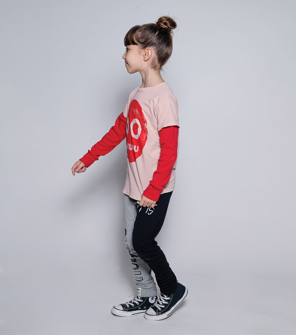 Kid | It Is What It Is Duo Leggings | Black x Heather Grey