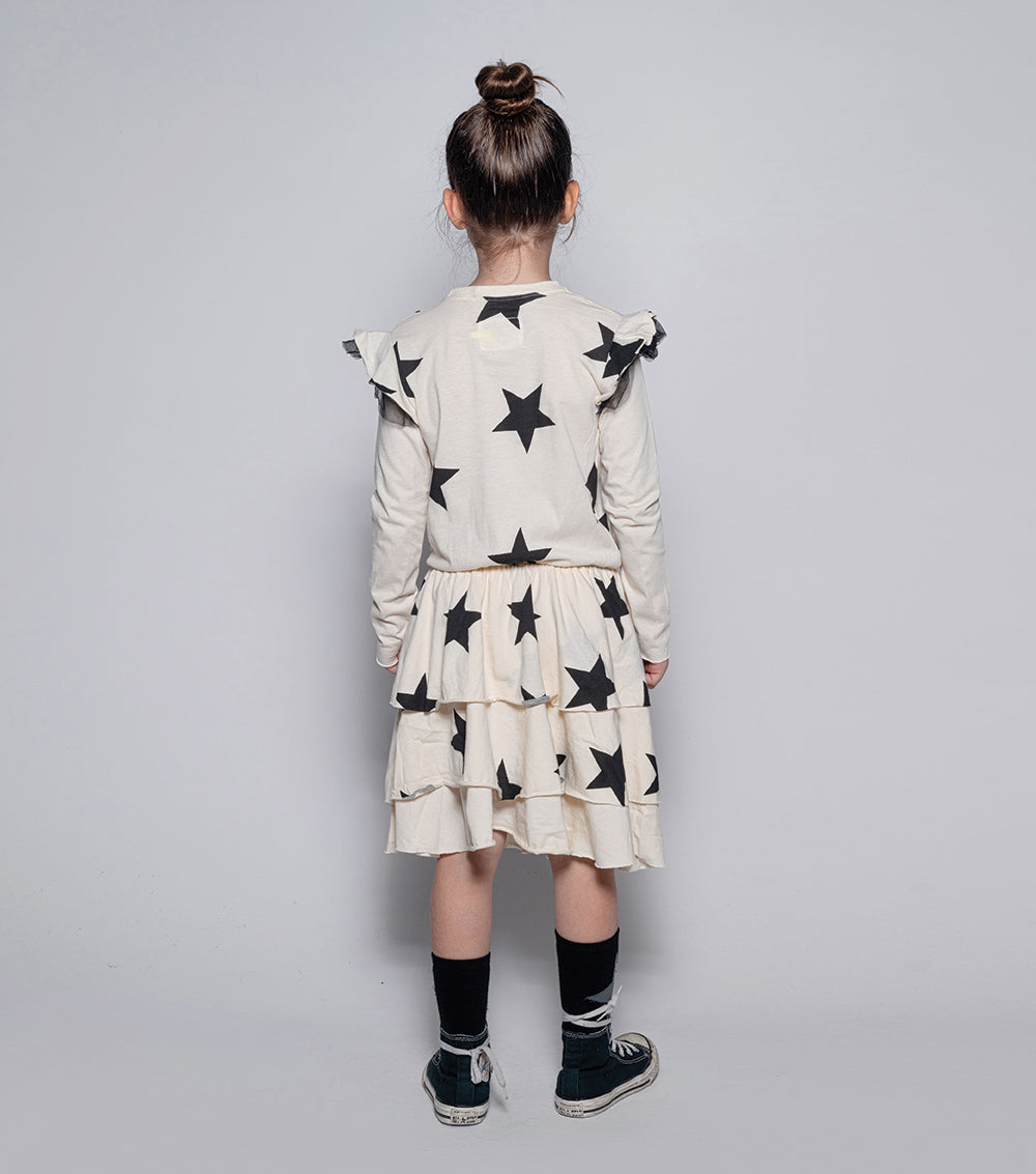 Kid | Star Multi Layered Dress | Natural