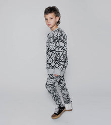 Kid | Light Bandaid Baggy Pants | Ice Grey